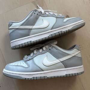 nike dunk low pure platinum sz 5.5y gray white womens 7